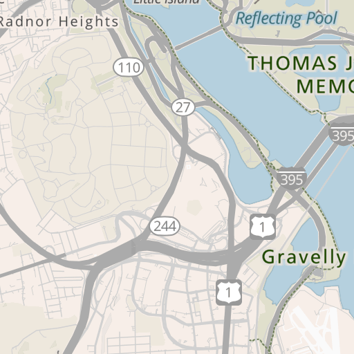 thomas jefferson memorial map